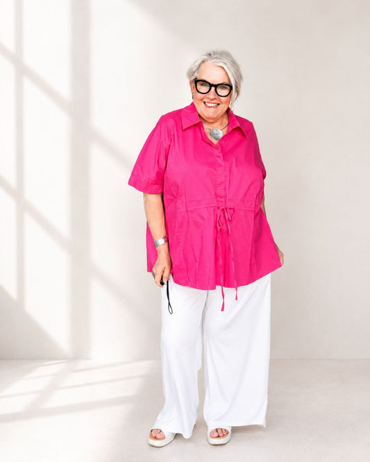 MORE Bluse Fuchsia