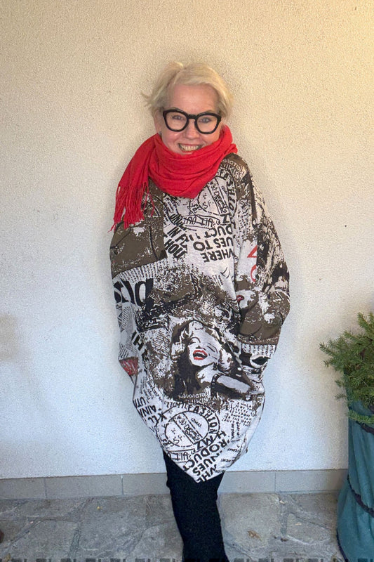 ABSOLUT – Oversize Tunika Beige/Olive