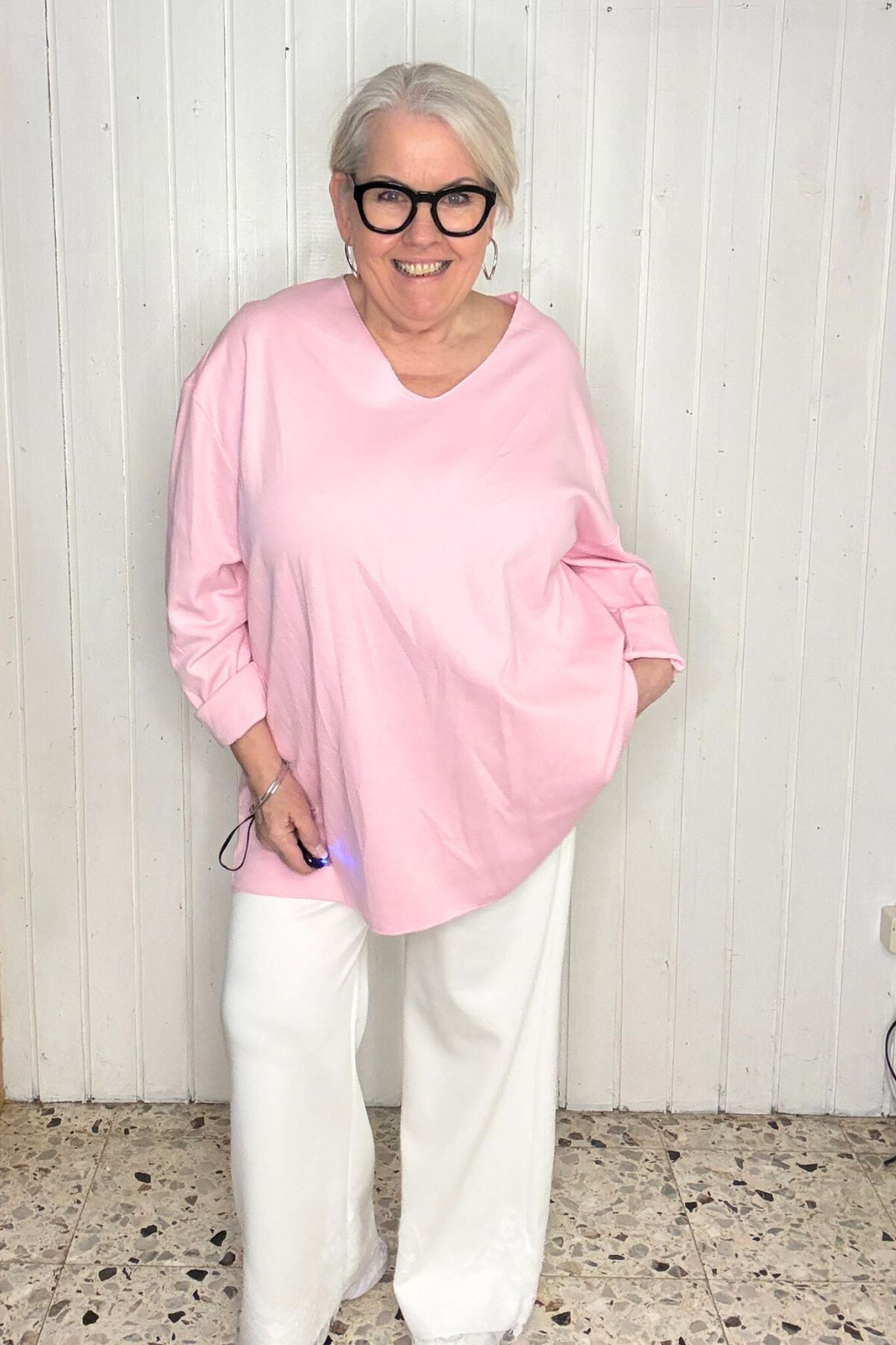 Oberteil Oversize - locker fallend *ROSA*