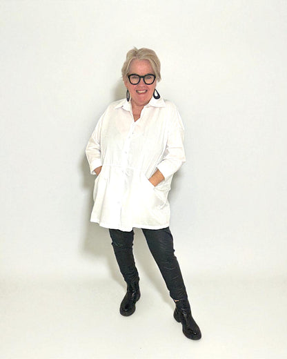 Oversize Bluse „Easy Chic“ – WEISS