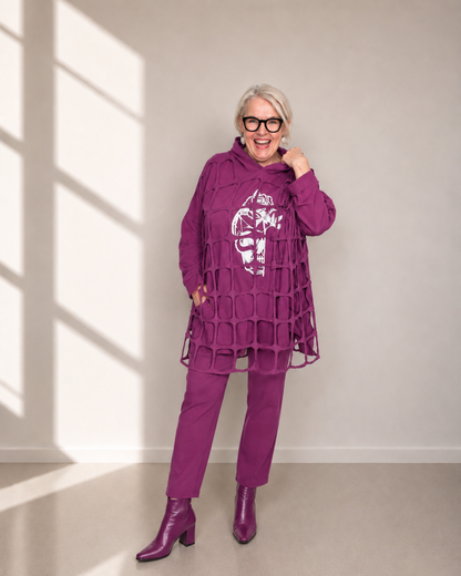 Sweater REBEL - Brombeere
