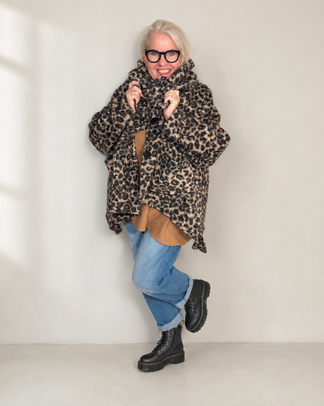 Jacke BIELLA - Leo in Boucle-Optik