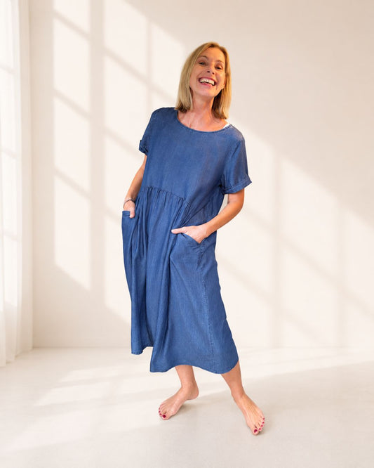 Kleid RIMINI - Jeansblau