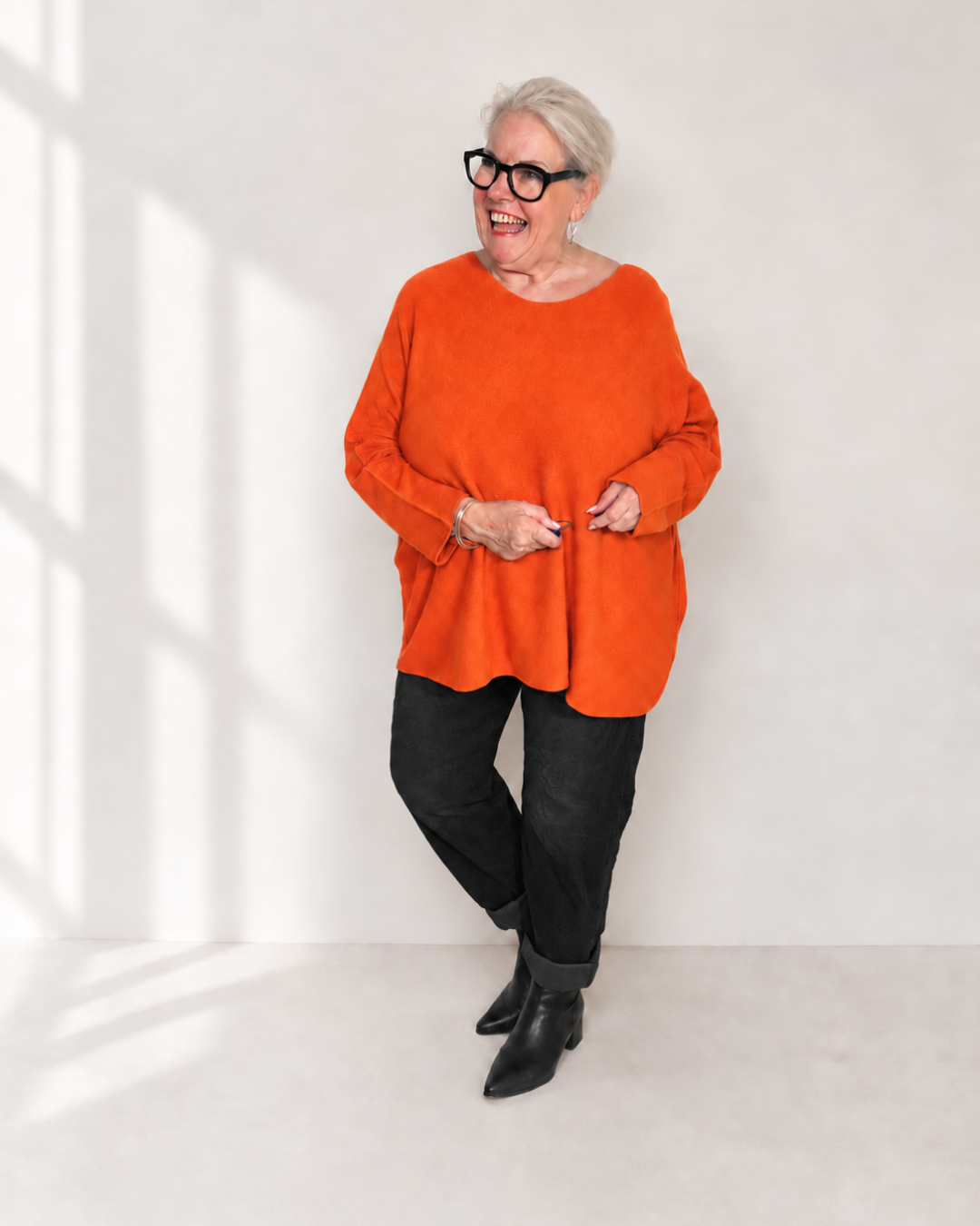 Oversize-Pulli DOLCE BASIC - Orange