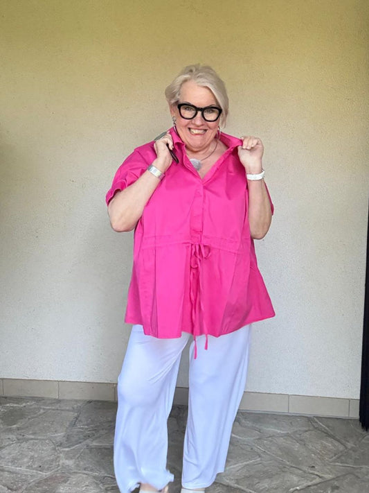 MORE Bluse Fuchsia