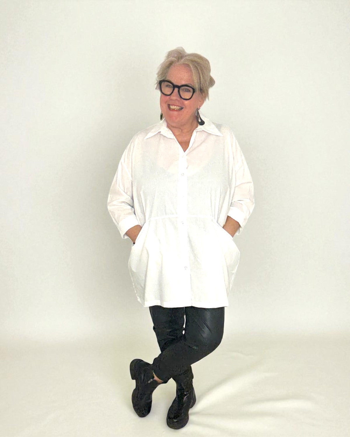 Oversize Bluse „Easy Chic“ – WEISS