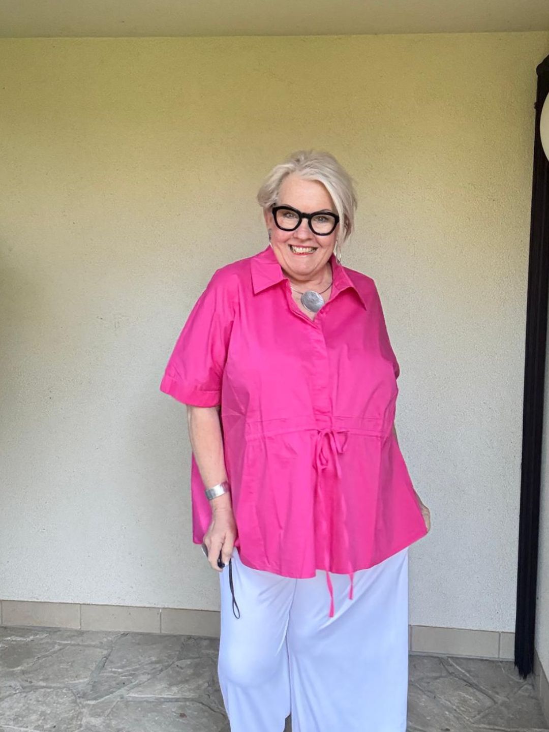 MORE Bluse Fuchsia