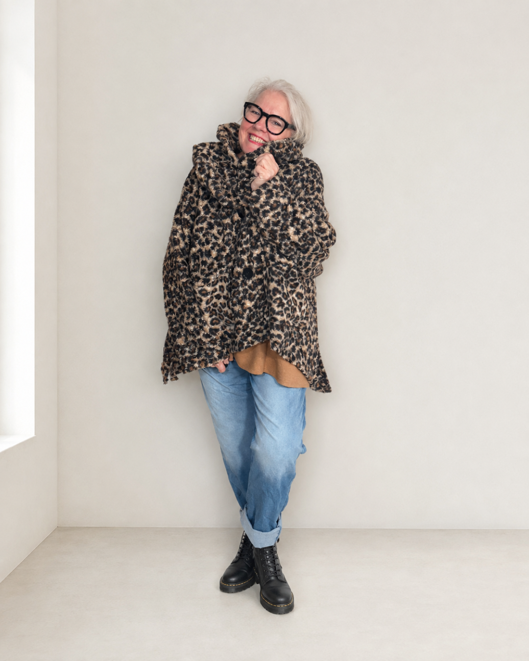 Jacke BIELLA - Leo in Boucle-Optik