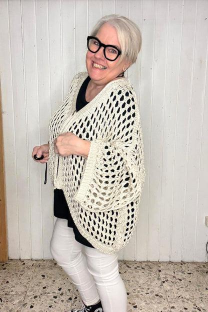 Oversize-Lochweste *BEIGE*