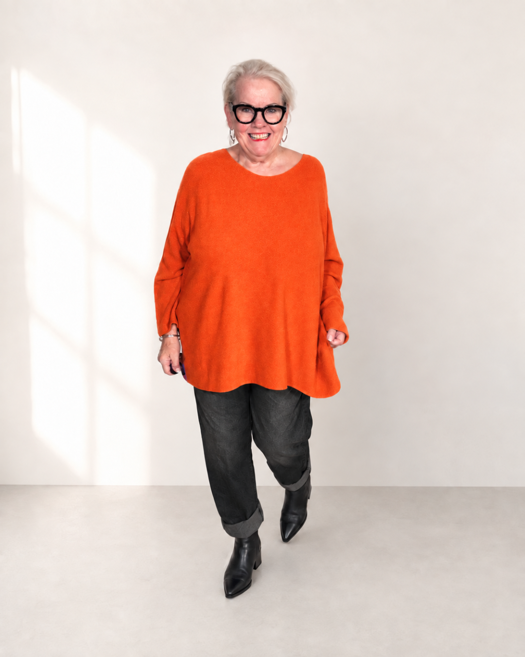 Oversize-Pulli DOLCE BASIC - Orange