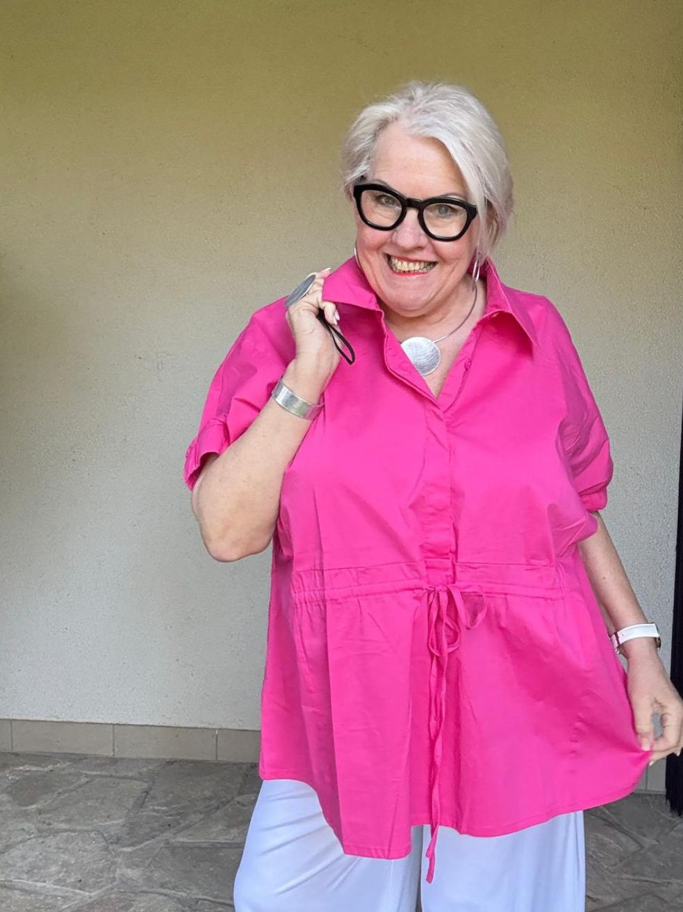 MORE Bluse Fuchsia