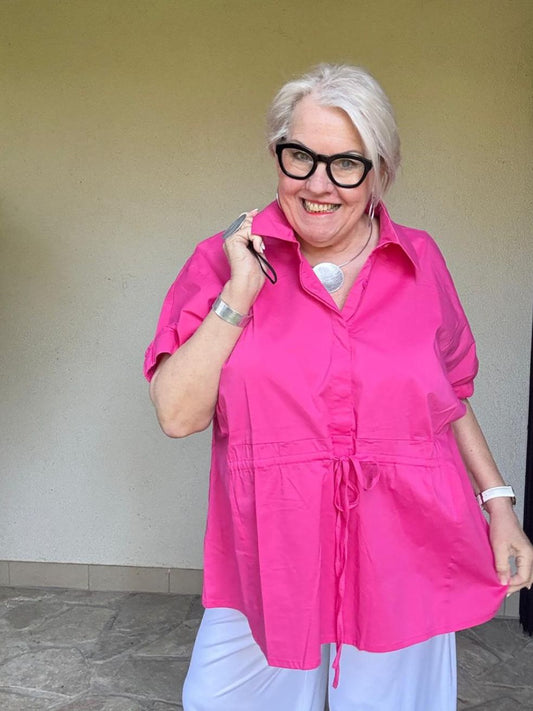MORE Bluse Fuchsia