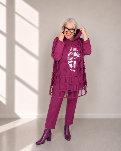 Sweater REBEL - Brombeere