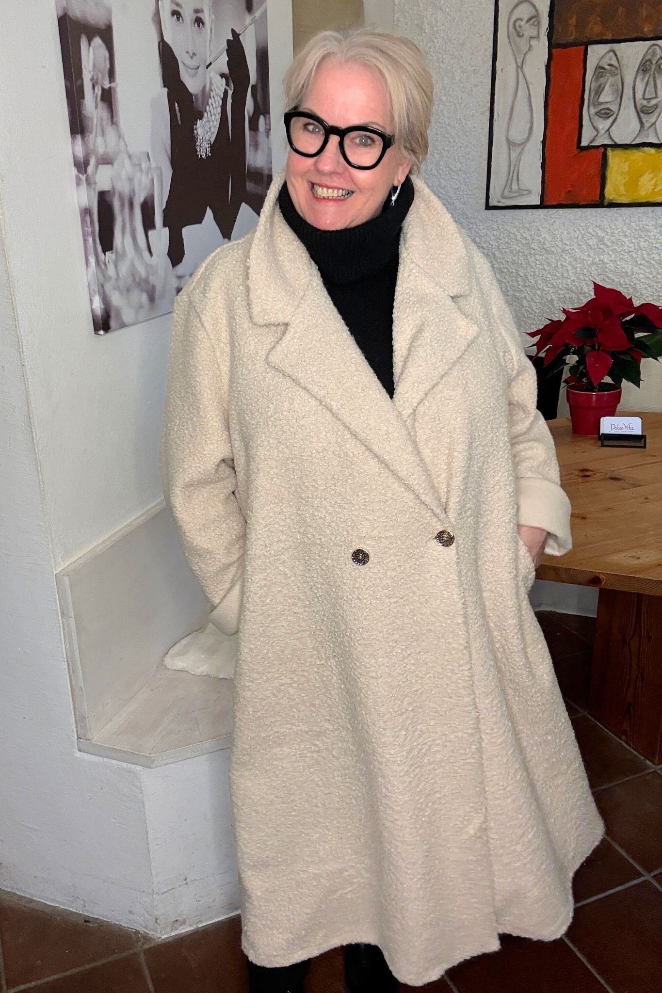 Oversize Mantel mit Snoopy-Print – „Let it rock" trifft „Stomp it!"