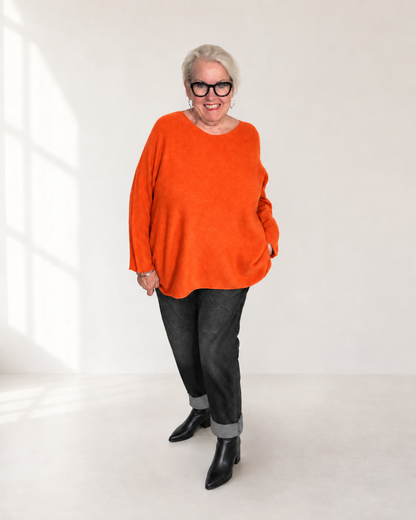 Oversize-Pulli DOLCE BASIC - Orange