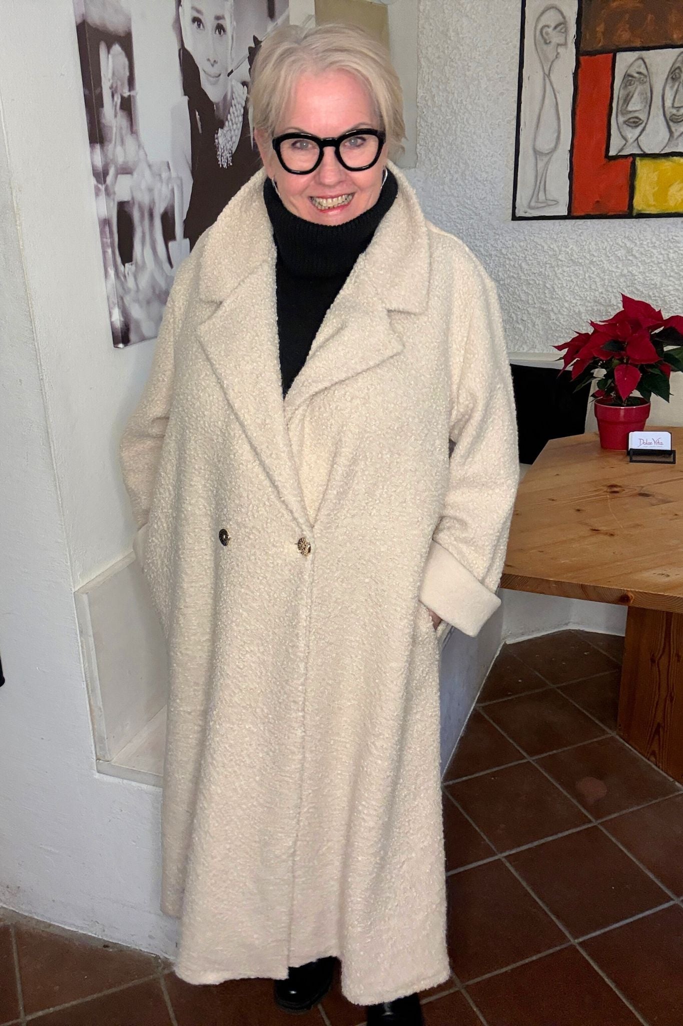 Oversize Mantel mit Snoopy-Print – „Let it rock" trifft „Stomp it!"