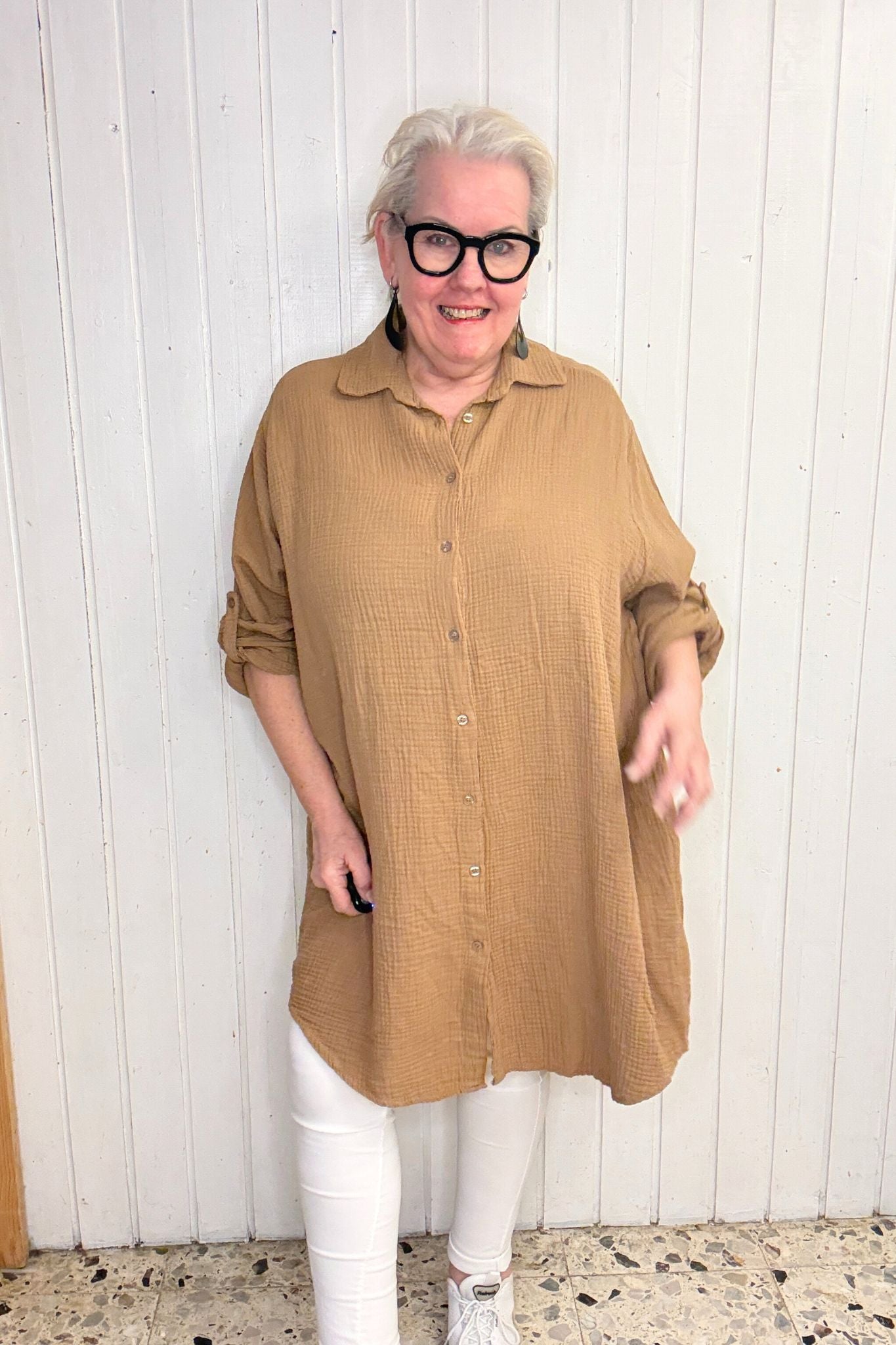 Musselin-Hemdbluse "PURE"