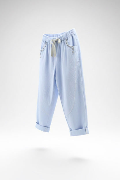 Hose mit Nieten-Details - verschiedene Farben