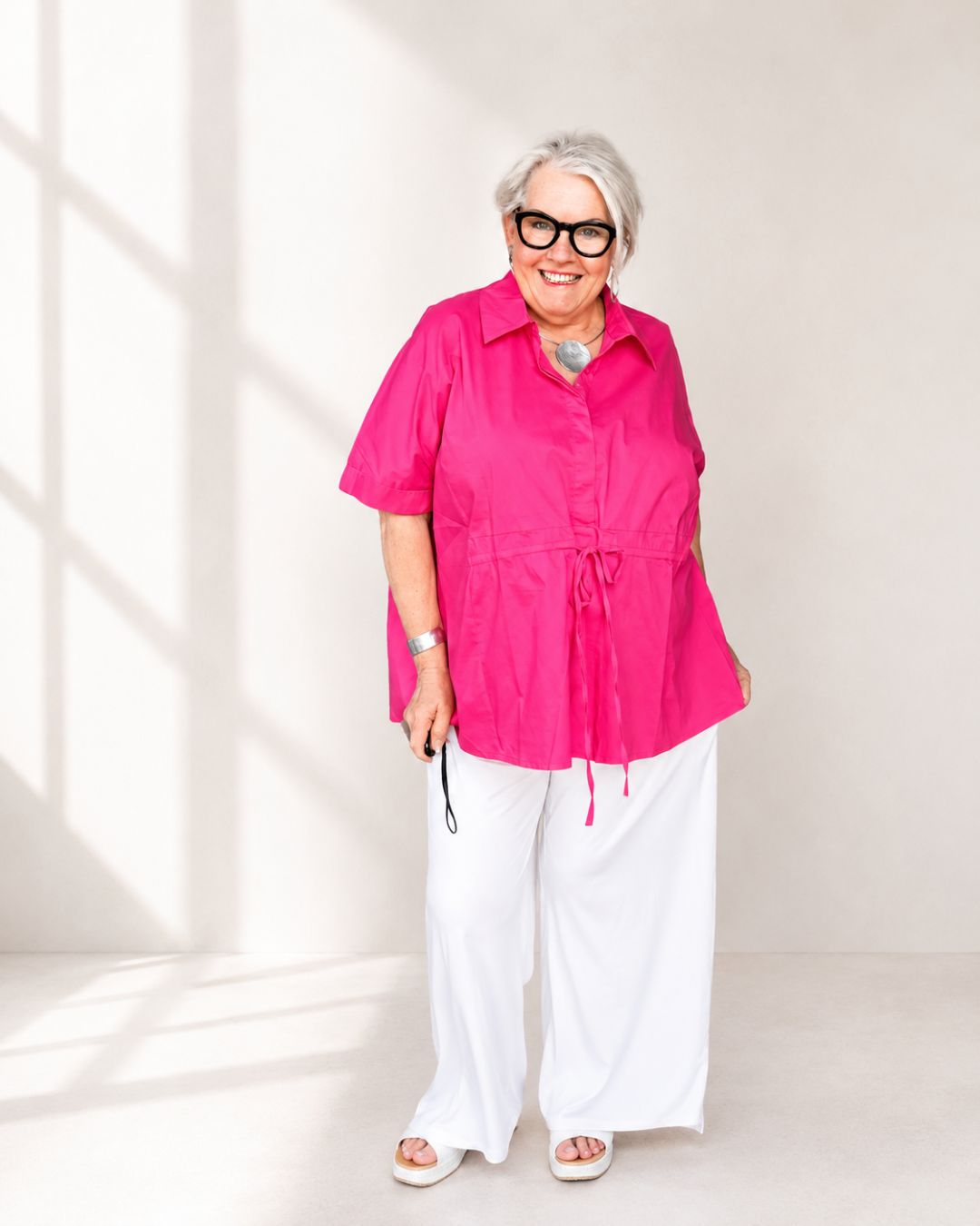 MORE Bluse Fuchsia