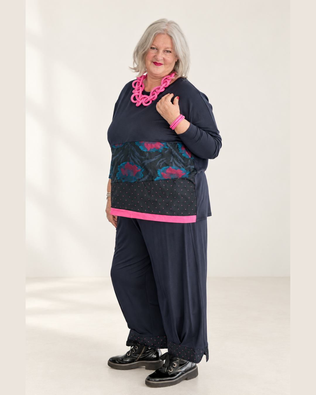 Oberteil VARESE - Dunkelblau / Pink