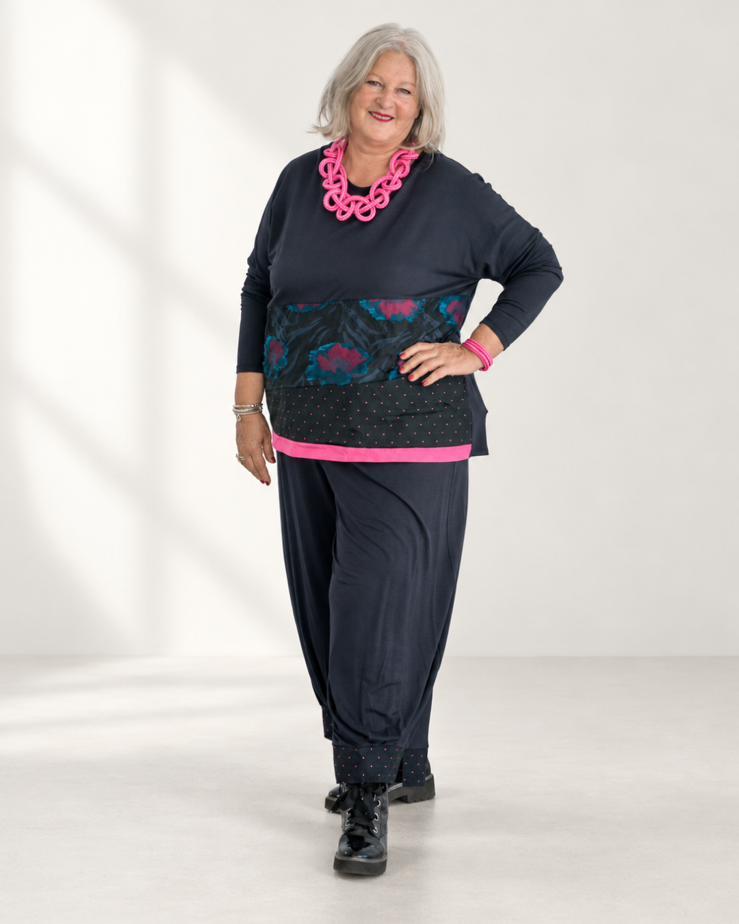 Oberteil VARESE - Dunkelblau / Pink