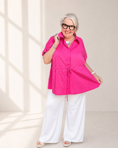 MORE Bluse Fuchsia