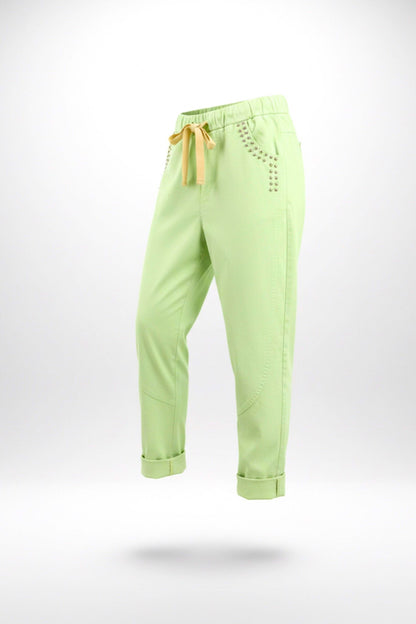 Hose mit Nieten-Details - verschiedene Farben