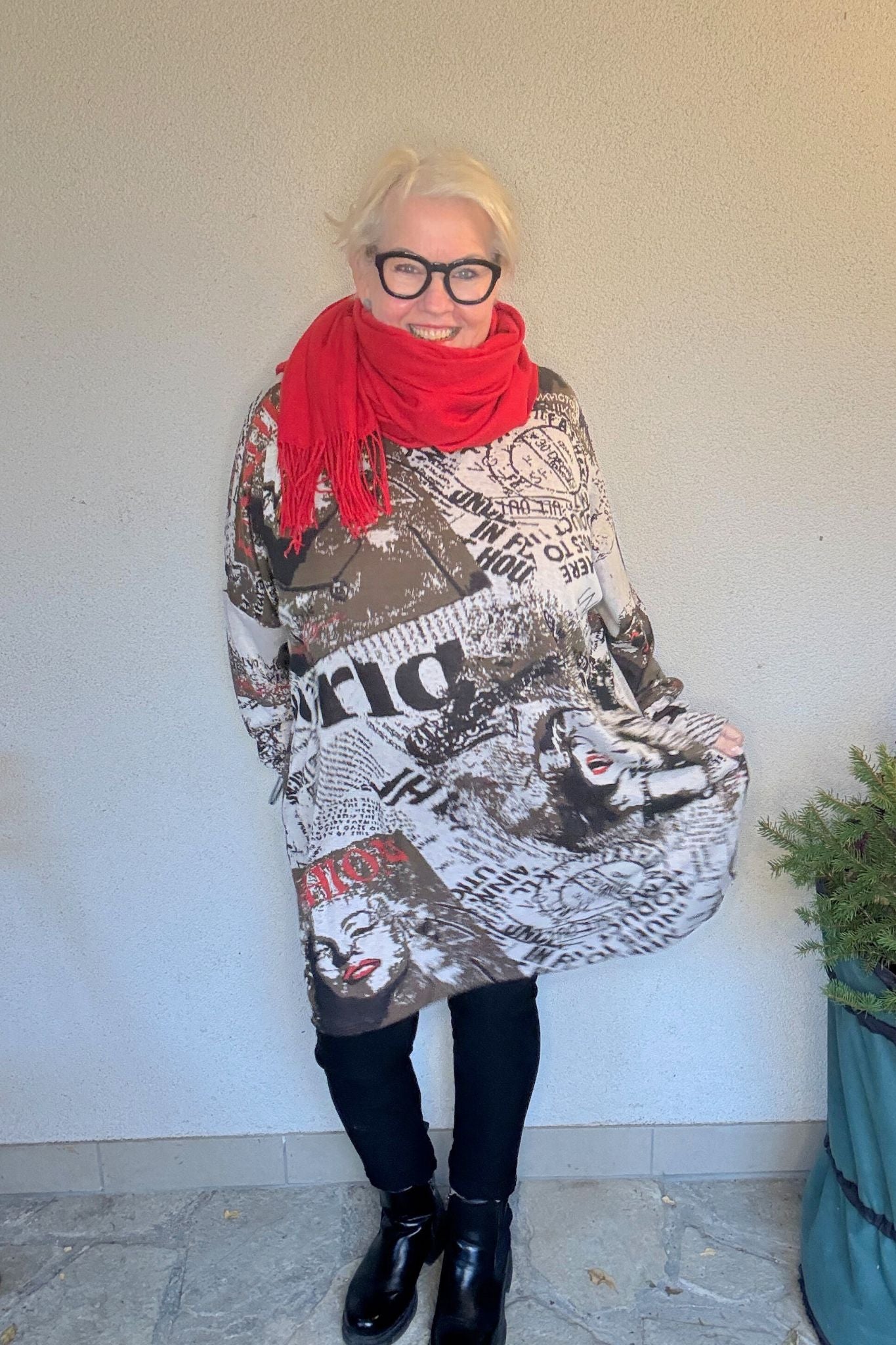 ABSOLUT – Oversize Tunika Beige/Olive