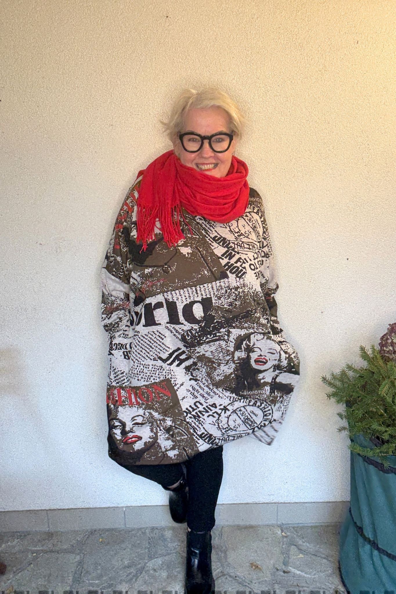 ABSOLUT – Oversize Tunika Beige/Olive