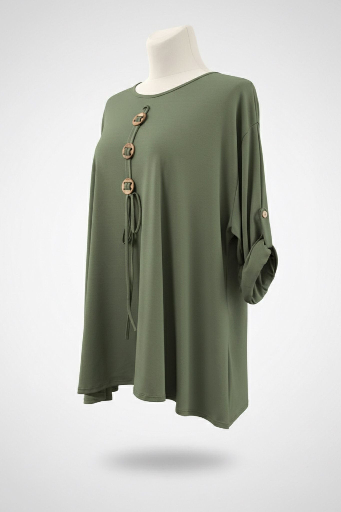 Oversize Oberteil mit Knopf-Detail