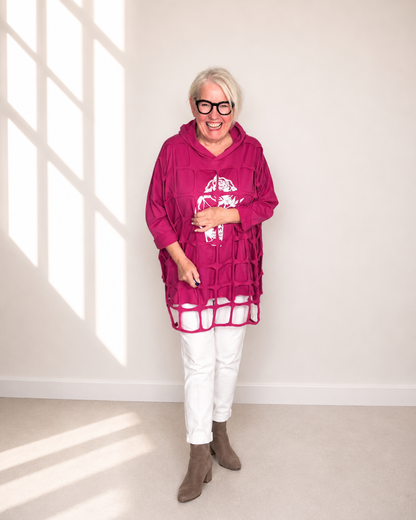 Sweater REBEL - Magenta