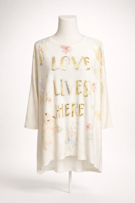 Oversize Oberteil mit Print