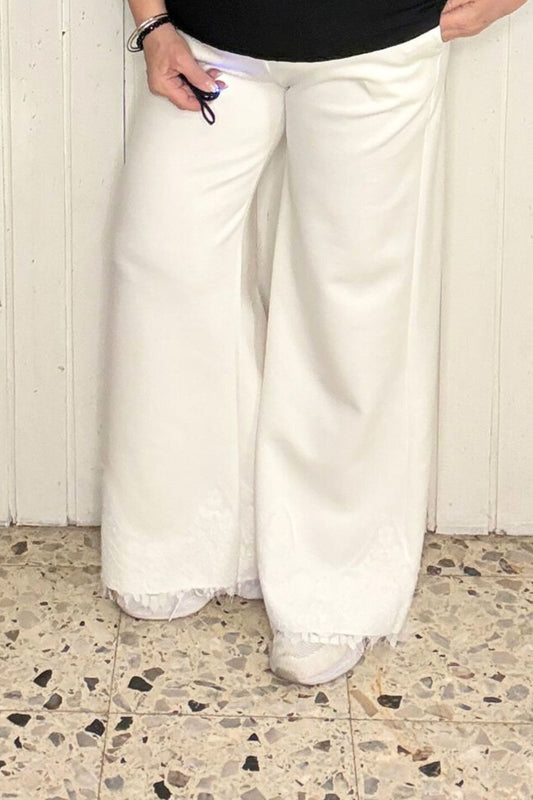 Hose mit Spitzen *WEISS*