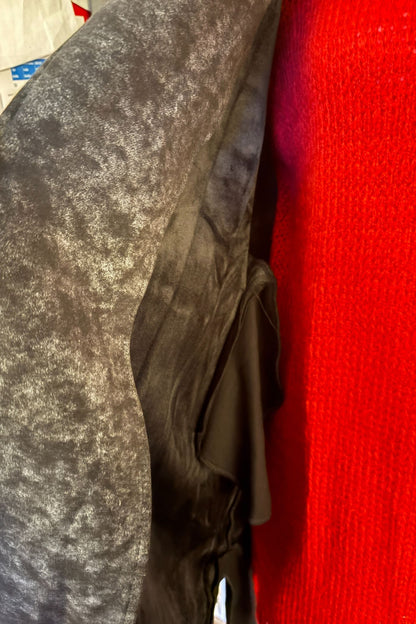 Longweste in Velours-Optik – Schwarz