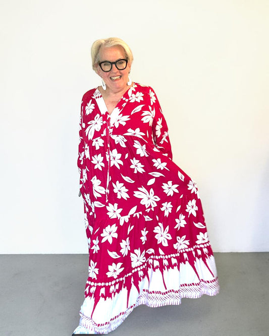 BOHO BELLA Maxi Dress – Red Passion