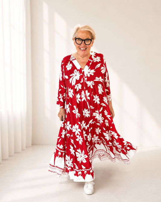 Kleid BOHO BELLA Maxi Dress – Red Passion