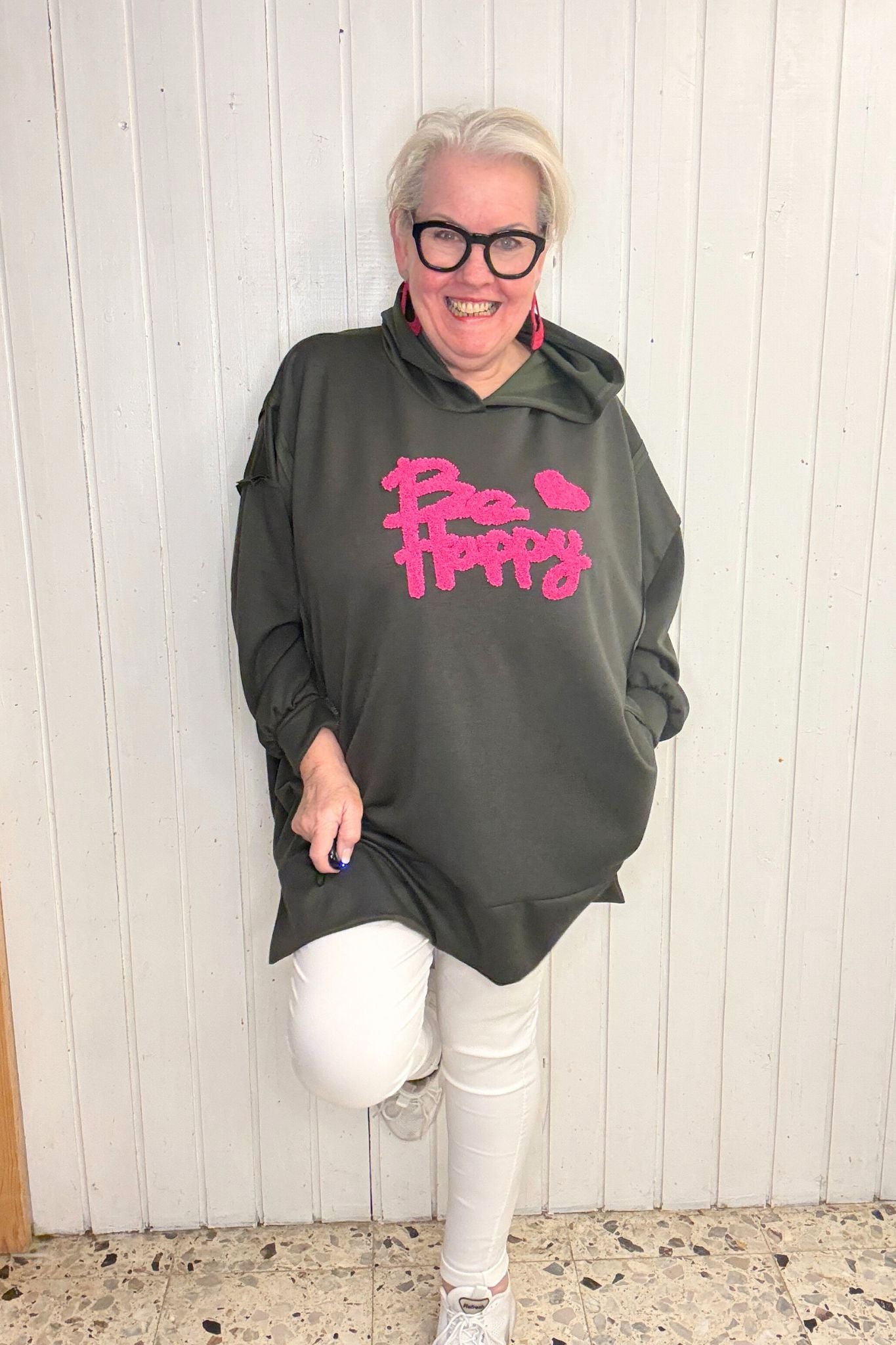 Oversize Hoodie „Be Happy“