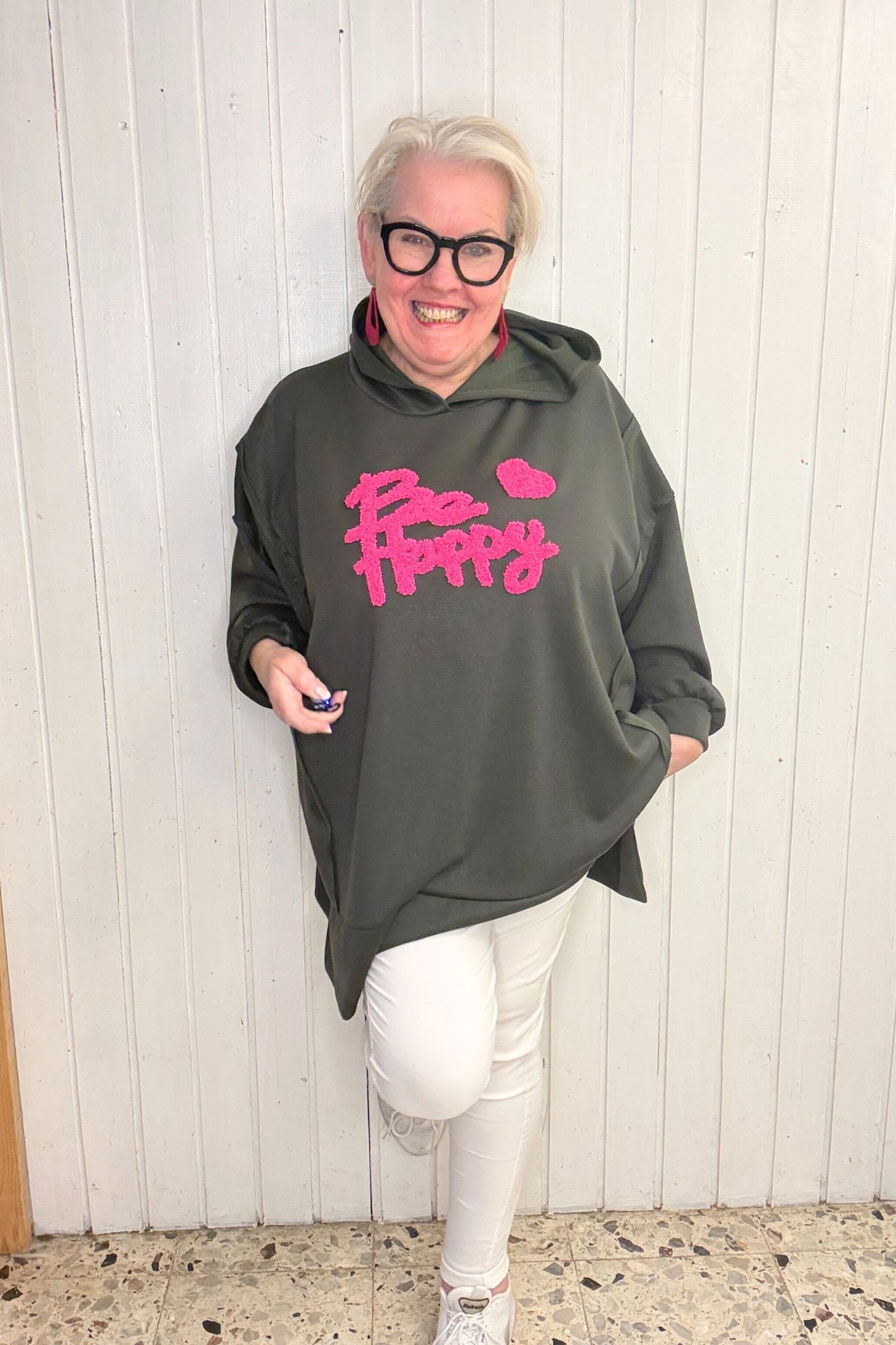 Oversize Hoodie „Be Happy“