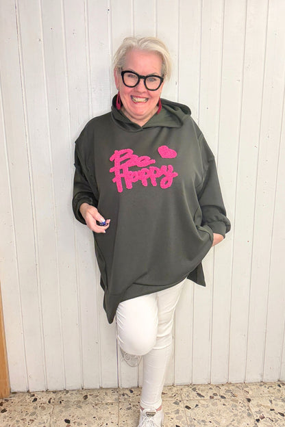 Oversize Hoodie „Be Happy“