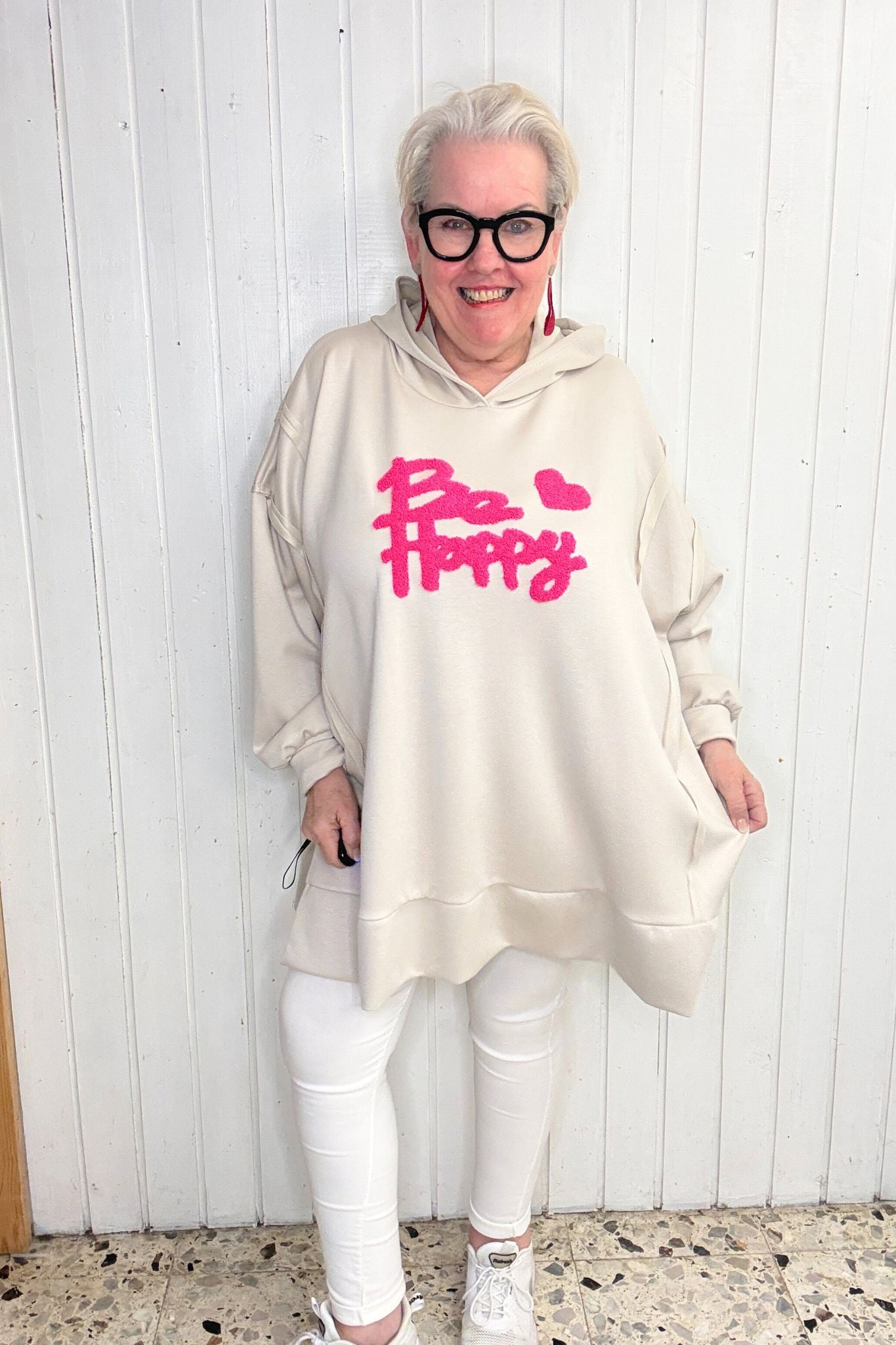 Oversize Hoodie „Be Happy“
