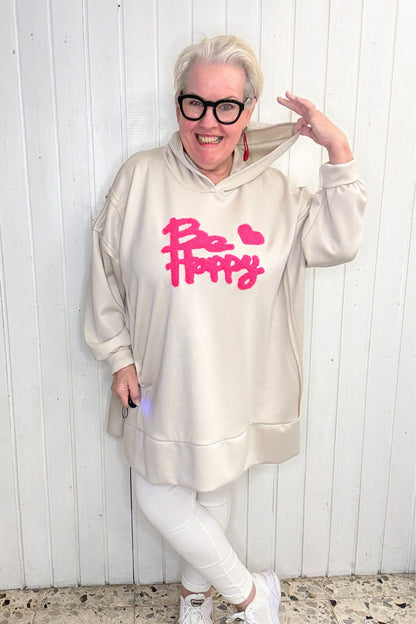 Oversize Hoodie „Be Happy“