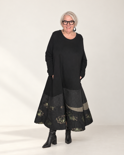 Kleid VARESE - Schwarz / Khaki