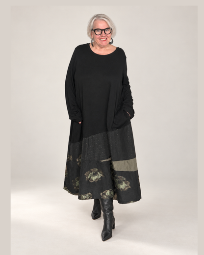 Kleid VARESE - Schwarz / Khaki