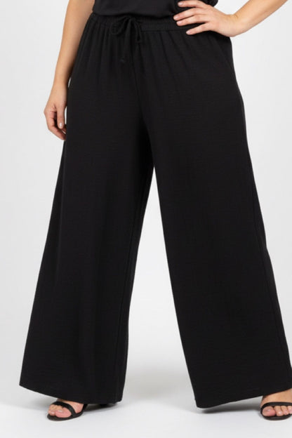 Leichte Musselin-Hose *SCHWARZ*