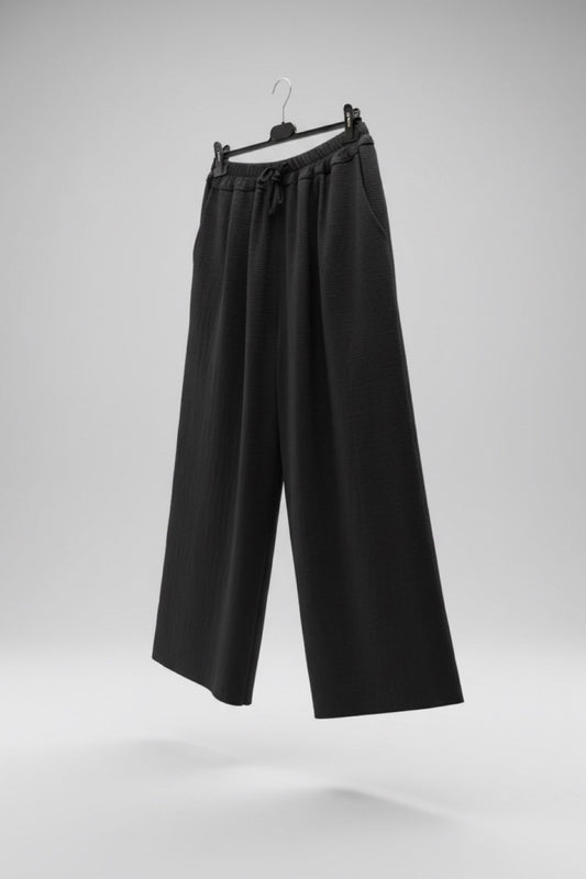 Leichte Musselin-Hose *SCHWARZ*