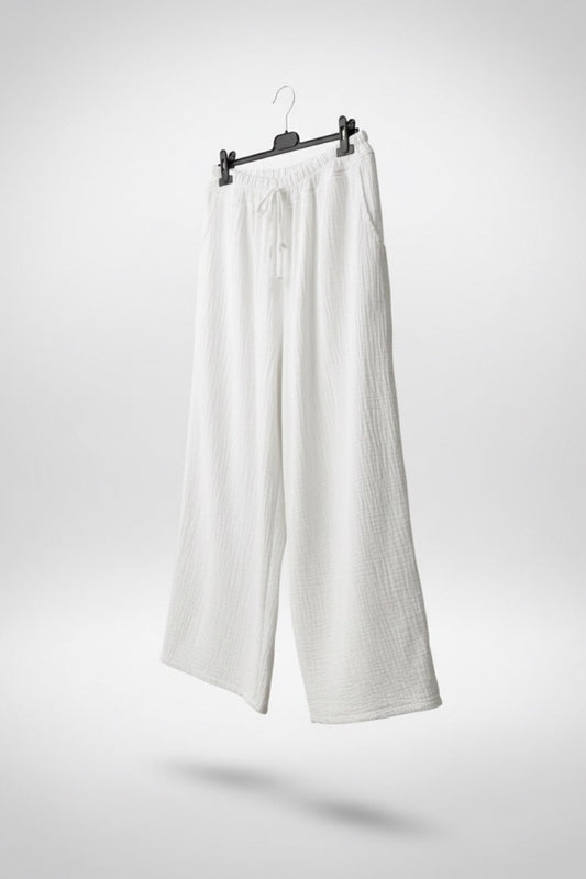 Leichte Musselin-Hose *WEISS*