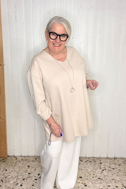 Oberteil Oversize - locker fallend *BEIGE*