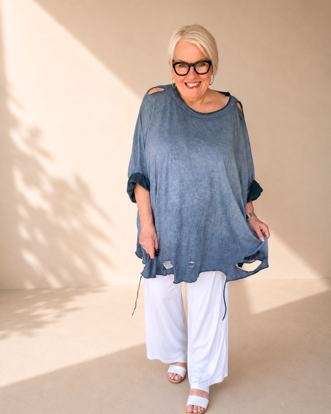 Oversize Shirt - DENIM BLUE