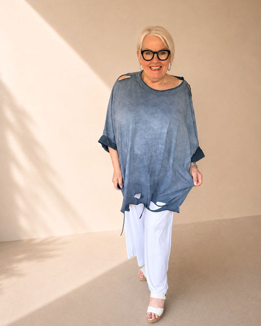 Oversize Shirt - DENIM BLUE