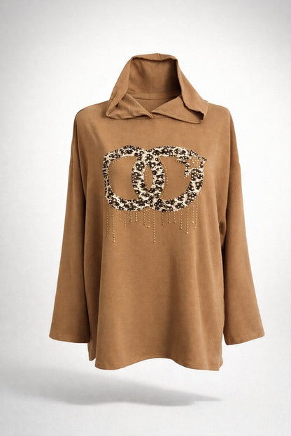 Kapuzenshirt mit Statement-Print